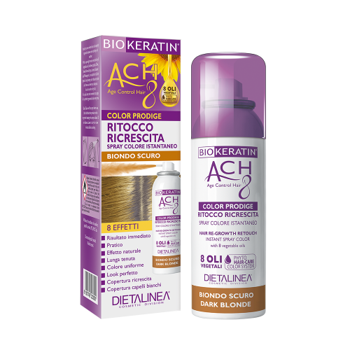 Biokeratin ACH8 Ritocco Ricrescita Spray Biondo Scuro Colorazione Capelli Dietalinea
