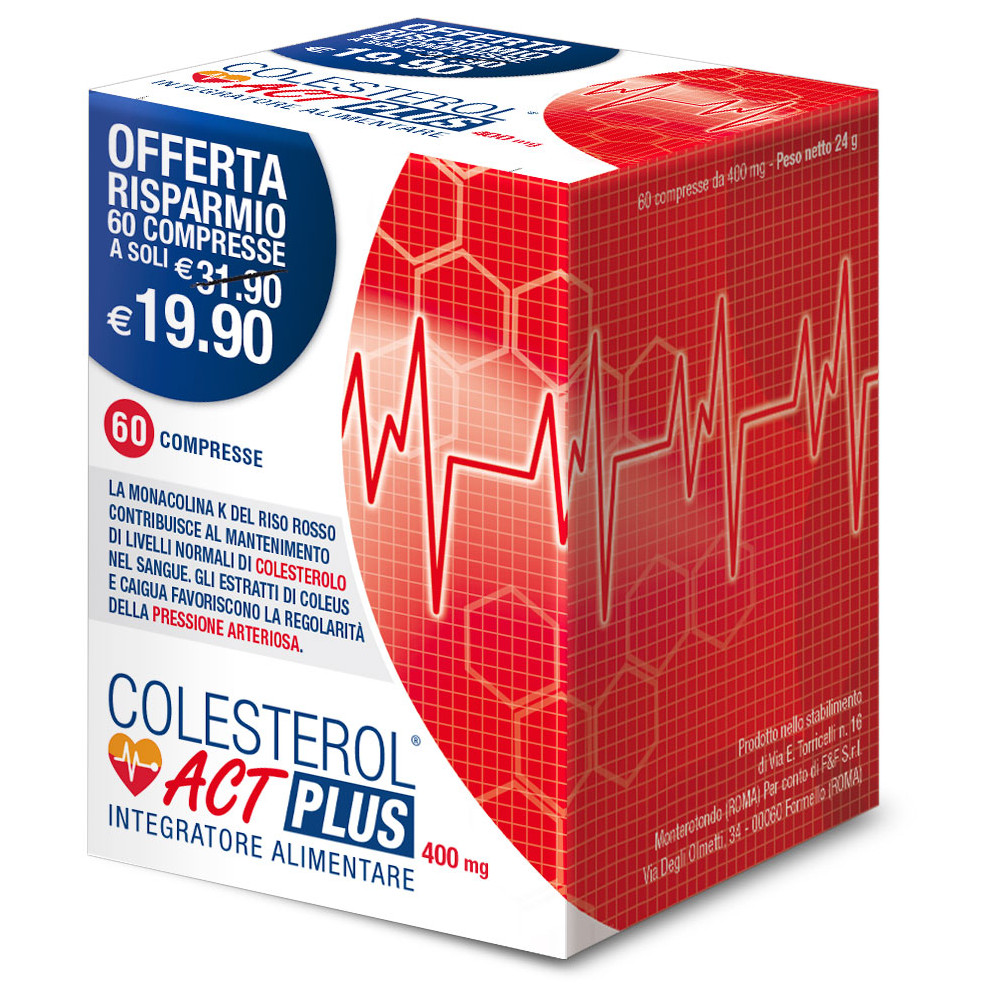 Colesterol ACT Plus 400 mg 60 compresse Integratori alimentari ACT
