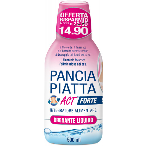 Pancia Piatta ACT Forte Drenante Liquido 500ml Integratori alimentari ACT