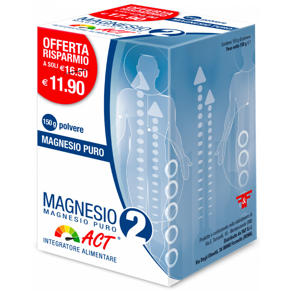 Magnesio 2 ACT Magnesio Puro 150g Integratori alimentari ACT