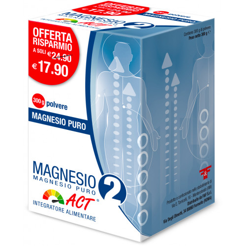 Magnesio 2 ACT Magnesio Puro 300g Integratori alimentari ACT