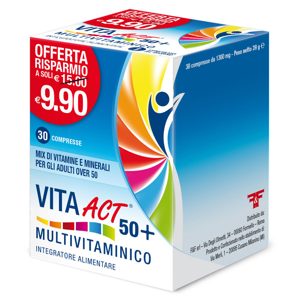 Vita ACT 50+ Multivitaminico 30 compresse Integratori alimentari ACT