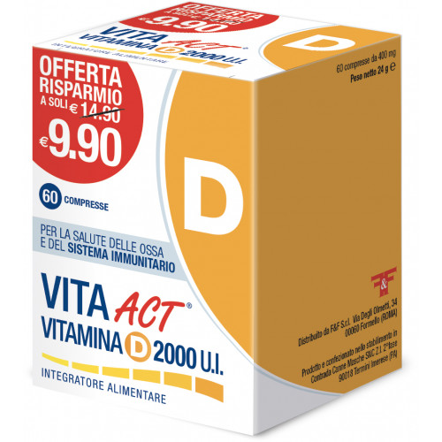 Vita ACT Vitamina D 2000 UI 60 compresse Integratori alimentari ACT