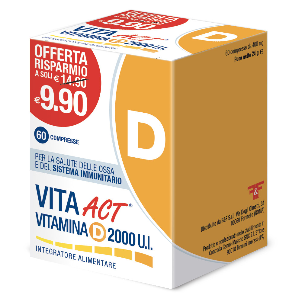 Vita ACT Vitamina D 2000 UI 60 compresse Integratori alimentari ACT