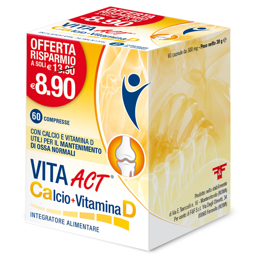 Vita ACT Calcio + Vitamina D Integratori alimentari ACT