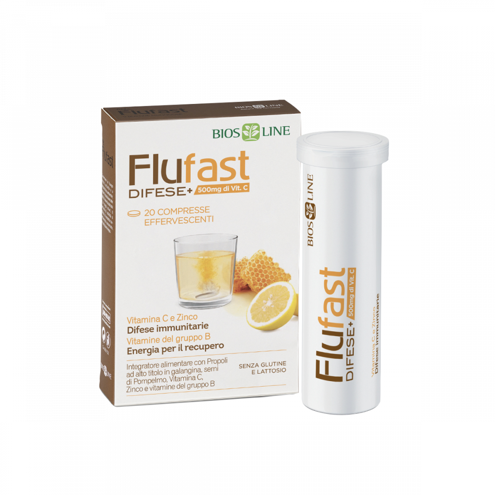 Biosline Flufast Difese+ 20 compresse effervescenti Difese immunitarie Bios Line