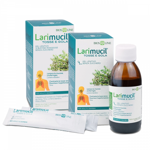 Biosline Larimucil® Tosse e Gola Gel Lenitivo 120ml Benessere vie respiratorie Bios Line