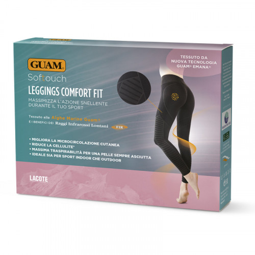 GUAM Leggings Comfort Fit Nero Taglia XS-S Benessere da indossare Guam