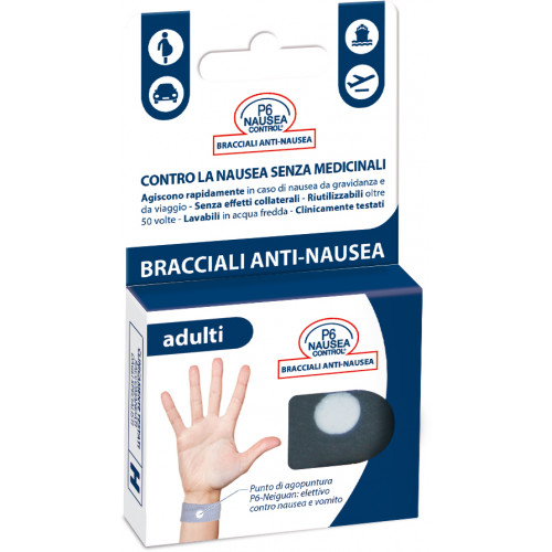 P6 NAUSEA CONTROL® Bracciali Anti-Nausea Adulti Home