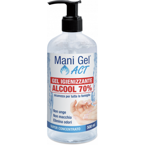 Mani Gel ACT Igienizzante Alcoolico al 70% 500 ml Home ACT