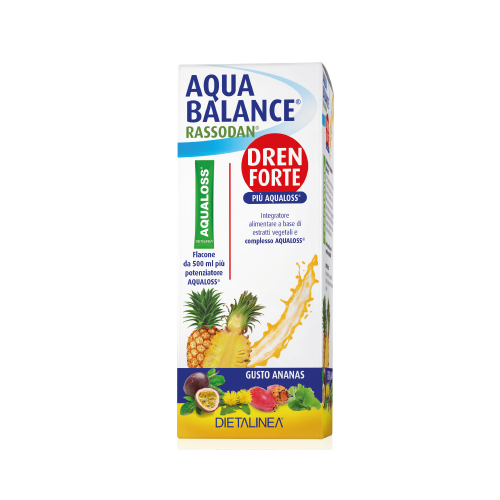 Aqua Balance Rassodan Dren Forte Ananas 500 ml Drenaggio liquidi corporei Dietalinea