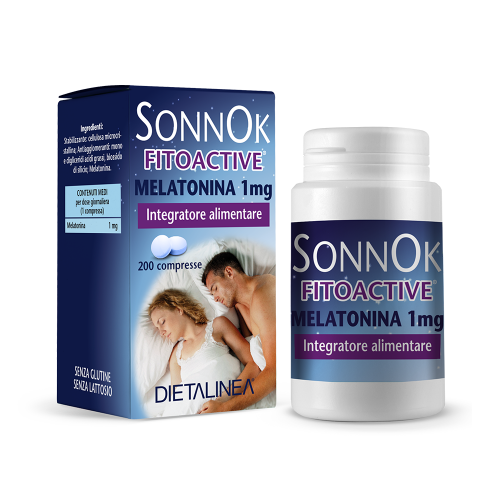 Dietalinea SonnoK Fitoactive Melatonina 1 mg Rilassamento e riposo notturno Dietalinea