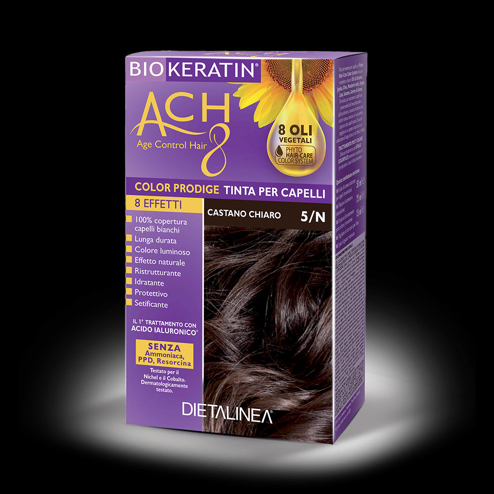 Tinta Capelli 5/N Castano Chiaro Biokeratin ACH8 Colorazione Capelli Biokeratin ACH8