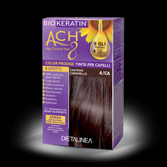 Tinta Capelli 4/CA Castano Caramello Biokeratin ACH8 Colorazione Capelli Biokeratin ACH8