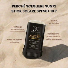 Natur Unique - Sun72 -Stick Solare Spf50+ Viso Mani Corpo 20 g